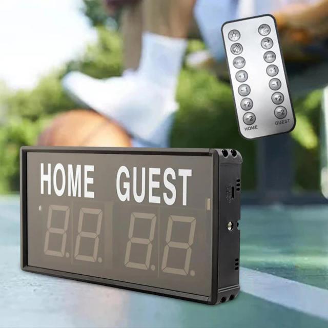 Placar Digital LED para Voleibol, Badminton e Futebol - Pontuação Eletrônica Tabletop para Jogos Indoor