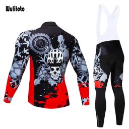 Verão 2022 vermelho preto crânio masculino de manga comprida terno equipe jérsei respirável mountain bike racing ciclismo jérsei - Image 5