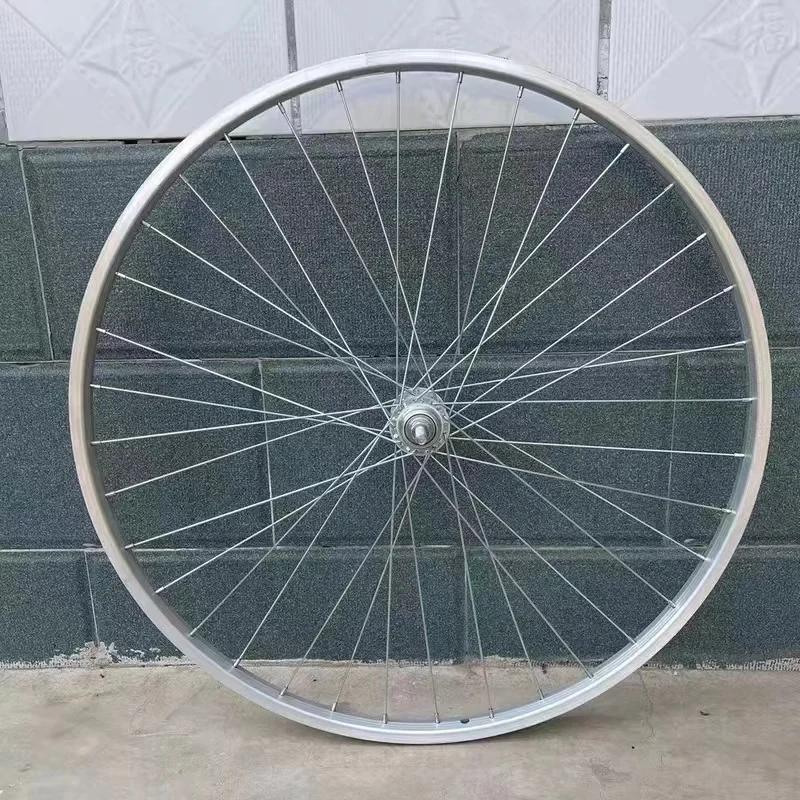 Roda de bicicleta liga de alumínio, aro conjunto roda, roda dianteira e traseira, bloqueio de freio, 20 ", 22", 24 ", 26", 175/183 - Image 1