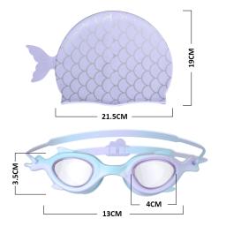 Óculos de natação profissionais hd, à prova d'água, antiembaçante, silicone, touca de natação, água, equipamento de treinamento para crianças - Image 6