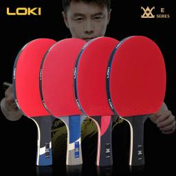 Raquete De Tênis De Mesa Loki-E-Series, Lâmina De Carbono Profissional, Raquete De Ping Pong, Alta Borracha Elástica - Image 3