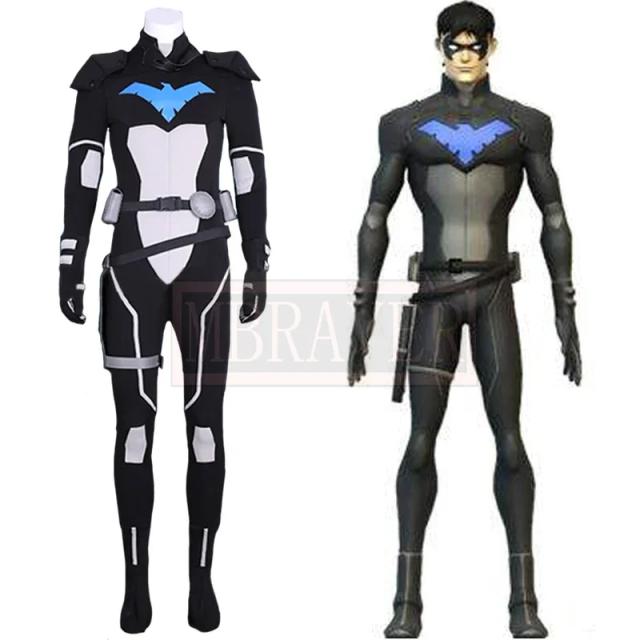 Super-herói Halloween Nightwing Uniforme, COS Roupas, Cosplay Costume, Made Qualquer Tamanho