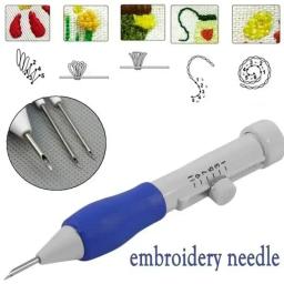 Kit de agulhas de perfuração de bordado mágico conjunto de ferramentas de costura caneta de agulha de bordado ferramenta de tecelagem ferramentas de costura de tricô para costura diy - Image 2