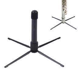 Dobrável Metal Leg Holder para Flauta Clarinete, Quadripé Stand, Rest Base, Flauta Clarinete - Image 1