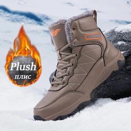 Botas de caminhada ao ar livre para homens, botas de neve, sapatos de escalada, sapatos casuais, alta qualidade, transporte rápido, inverno, tamanho 48 - Image 2