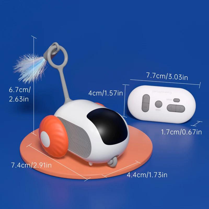 Brinquedos elétricos de controle remoto para gatos, Carro esportivo inteligente, Entretenimento divertido, Pet Mice, Penas interativas, Kitten Sticks - Image 1