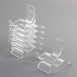 10 pçs acrílico transparente artesanato expositor para pequenos colecionáveis espécime geodes base suporte mineral suporte de exibição cavalete - Image 1