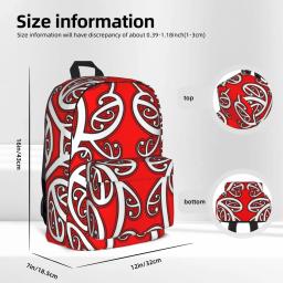 New Zealand Rugby Natal Presente Máscara Mochila, Maori Padrão Meias, Bolsa de Ombro, Mochila Laptop Viagem, Book Bag, Todo Preto - Image 3