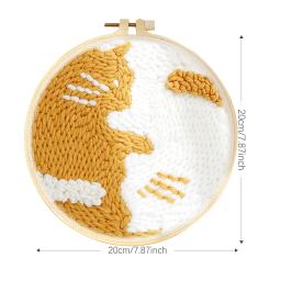 DIY Artesanato Punch Needle Bordados Kits para Adultos e Crianças, Kits Paisagem, Lã Cor Padrão Fio, Artesanato Presente - Image 4