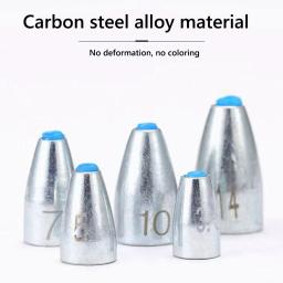 18 peças de chumbo de bala de liga com núcleo de plástico misto 3.5g-20g texas equipamento bala fundição de peso chumbada para baixo truta equipamento de pesca - Image 5