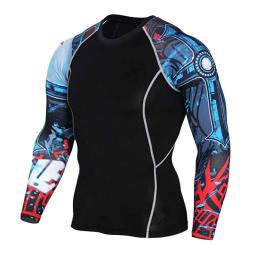 Compressão roupas esportivas terno masculino roupas de fitness ginásio conjunto de esportes collants roupas de treinamento de secagem rápida correndo rashguard agasalho - Image 2