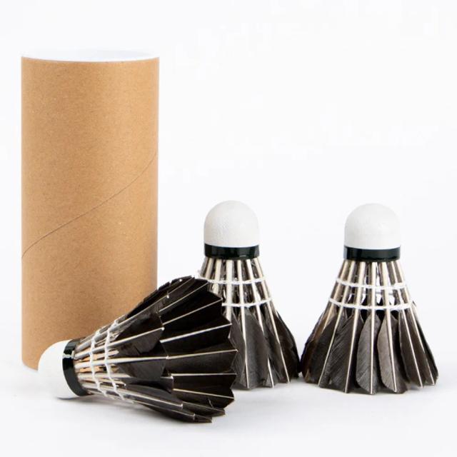 Kit Completo de Badminton: Peteca com Pena de Ganso Negro para Treinamento Esportivo - Disponível em 3, 6 e 12 Peças