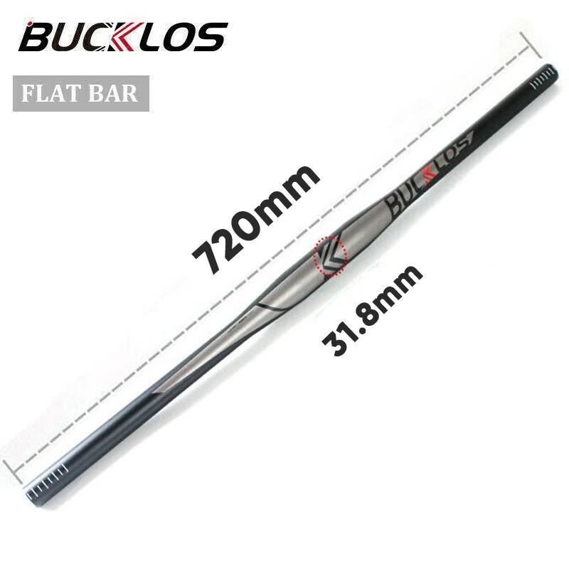 Bucklos alumínio mtb guiador ultraleve 25.4/31.8mm mountain bike plana/barra riser 660mm 720mm 780mm guiador da bicicleta parte - Image 1