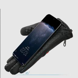 Luvas impermeáveis de ciclismo antiderrapante térmico para homens e mulheres, tela sensível ao toque, quente, ao ar livre, bicicleta, ginásio, condução, motocicleta, inverno - Image 2