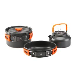 Camping Cookware Kit, Equipamento Leve, Cozinhar Kit para Viajar, Trekking, Caminhadas, Exterior, Alumínio - Image 3