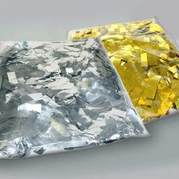 Papel De Balão Biodegradável para Festa De Casamento, Confetti Streamer, Decoração De Festa, Quadrado, Pet, Férias, Ouro, Estágio, 500g por Saco, 5*2cm - Image 6