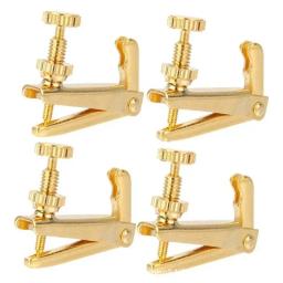 Cobre e níquel liga sintonizador para violino, acessórios para 3/4, 4/4 tamanho, 4pcs - Image 1