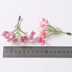 Flores Artificiais De Seda Cabeça, Decoração De Casa, Festa De Natal, Decoração De Casamento, DIY Vaso, Wreath Bouquet, Acessórios De Presente, 10Pcs - Image 6