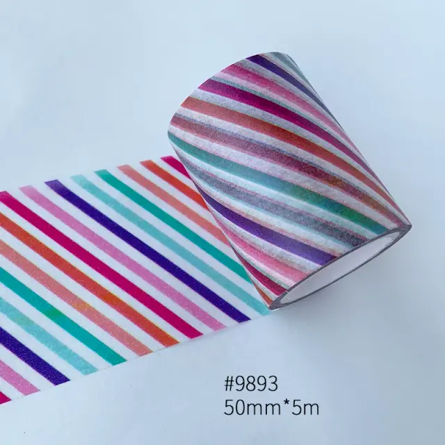 Fita de Proteção Larga de Madeira Washi com Padrões para Scrapbooking e Decoração DIY