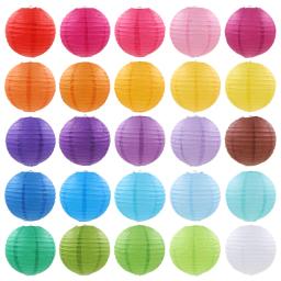 Lanternas de papel de arroz redondas para decoração, bolas lampion para casamento e festa de aniversário, presente artesanal DIY, 10cm-50cm - Image 1