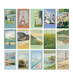 Retro Art Pintura Postais, Mensagem Lettercard, Desejo Postal Card, Cartão, Van Gogh Monet, Picasso Arte Presente, 15 folhas por lote - Image 6