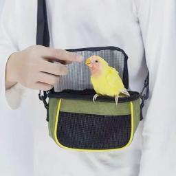 Portable Bird Cage para Pequenos Animais, Portador de Papagaio, Sugar Glider Backpack, Hamster Bag, Lizard Acessórios - Image 3