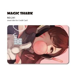 Anime Cartoon Case Sticker Film, Coelho Hunter Wing Cat, Pele fosca, Cartão de crédito, Cartão de dívida, Grande, Pequeno, No Chip - Image 4