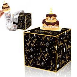 Caixa surpresa para festa de aniversário, decoração criativa, adereços de presente, festa de ano novo, caixa mony - Image 4
