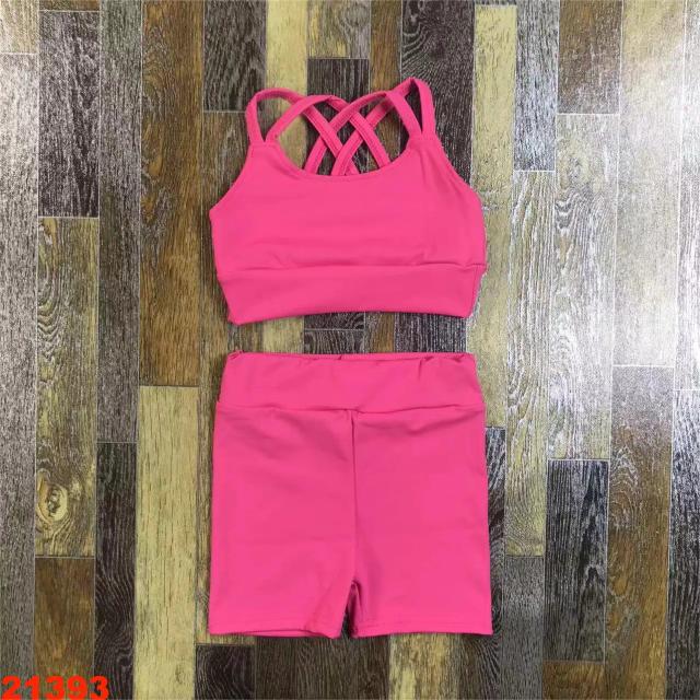 Conjunto de Roupas de Ginástica para Meninas: Collant, Shorts e Blusa de Tiras para Ballet e Dança