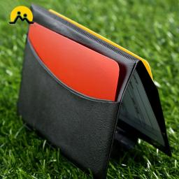 1 conjunto de futebol futebol árbitro cartões carteira notebook com cartão vermelho e cartão amarelo útil árbitro ferramenta folhas pontuação notebook - Image 3