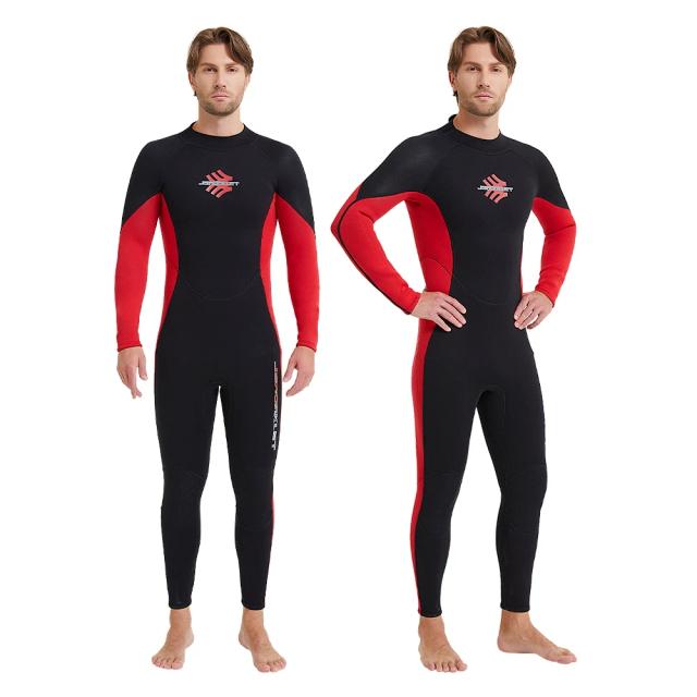 Mergulho Masculino em Neoprene 3mm à Prova de Frio com Zíper Traseiro, Ideal para Natação, Surf e Drifting