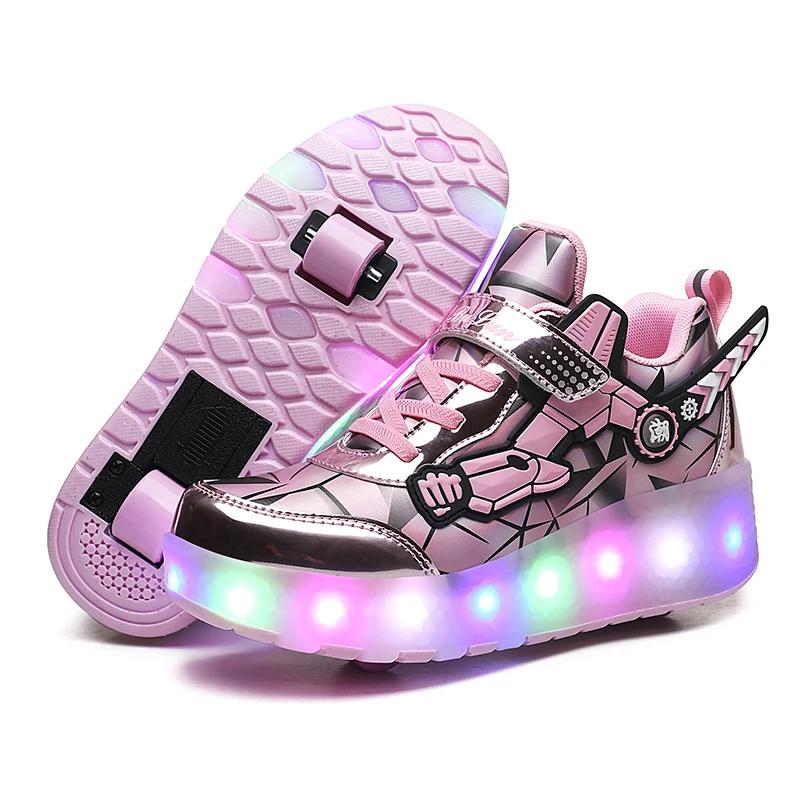 Sapatos de patins com rodas para meninas, tênis, patins, esportes ao ar livre, rosa, presentes para crianças, moda - Image 1