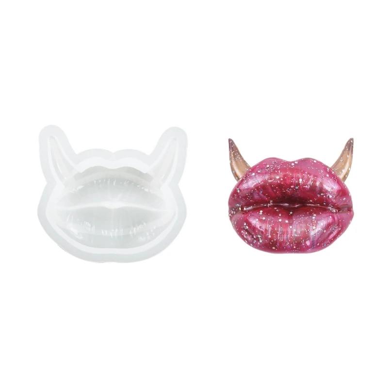 Silicone Lip Lip Candle Moldes, Ornamentos de resina, Molde para fazer vela - Image 1
