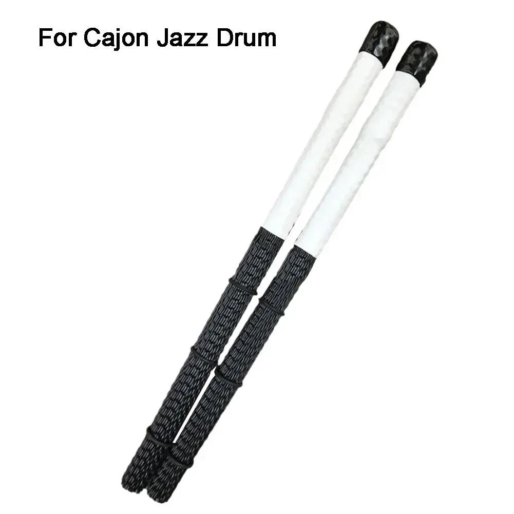 Escova de tambor de náilon cajon tambor escovas varas peças haste de percussão varas 1 pc acessórios preto/branco tambor escova - Image 1
