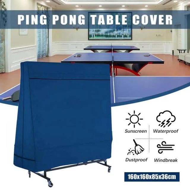 Capa Protetora Mesa Pingue-Pongue Oxford Azul Impermeável Portátil
