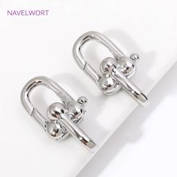 18K banhado a ouro Primavera Fechos, Latão U Forma Fecho Lagosta, Conector para Jóias Fazendo Suprimentos, DIY Pulseira e Colar Descobertas - Image 5