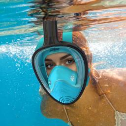 Full Face Snorkel Máscara Snorkeling com Camera Mount 180 Graus Vista Panorâmica Anti-Fog Anti-Leak Snorkeling Set para Adulto Crianças - Image 1