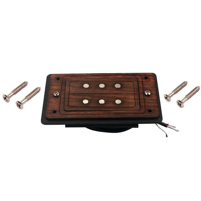 Captador Duplo para Guitarra com 3 Cordas e Parafusos para Montagem em Caixa de Charuto Wired