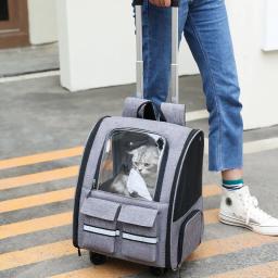 Estojo do carrinho de estimação respirável, Grande destacável gato e cão bolsa transportadora de viagem, Mochila portátil gato, Pet Bag de ventilação ao ar livre - Image 1