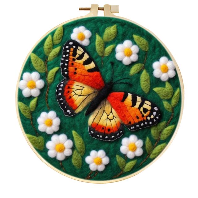 Kit de Feltro de Lã para Decoração: Ferramenta de Agulha e Pintura de Animais em Conjunto Artesanal