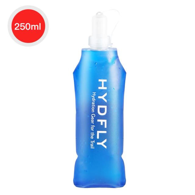 Garrafa Dobrável Light Blue Soft Folding para Esportes ao Ar Livre - 250ml e 500ml, com Tampa, Ideal para Atacado