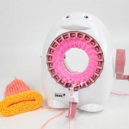 Conjunto de máquina de tricô inteligente rotativa, 22 agulhas, faça você mesmo, ferramenta de tear para adultos e crianças, perfeito para lenços, chapéus, meias e artesanato - Image 1