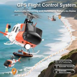 Yuxiang f07s helicóptero de controle remoto UH-1 helicóptero sem escova com câmera gps retorno automático + fluxo óptico altura fixa - Image 5