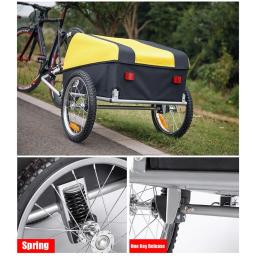 Outdoor Bike Trailer com suspensão de mola, carrinho dobrável, rodas de liberação rápida - Image 4