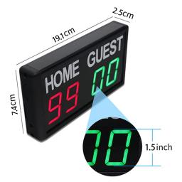 Wall Mounted Eletrônico Digital Placar para Basquete Futebol Boxe Sports Plug UE - Image 5