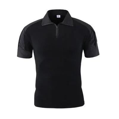 Camisa Camuflada Masculina de Manga Curta para Caça e Caminhadas - Ideal para Treinamento Tático e Esportes ao Ar Livre no Verão