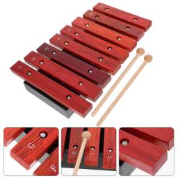 Piano de oito notas xilofone para crianças, brinquedos infantis, maletes, percussão, de madeira, instrumentos musicais, 8 notas - Image 4