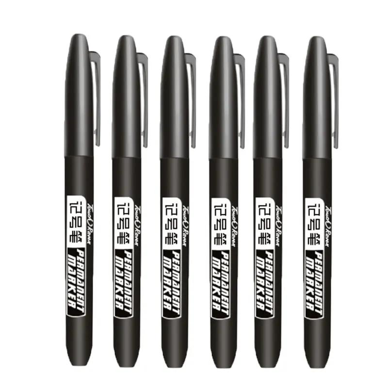 Permanent Manga Desenho Marcadores, tinta impermeável, Esboço Canetas, Papelaria Arte, Material Escolar, Preto, Azul, Vermelho, 6 pcs - Image 1