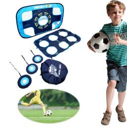 Equipamento portátil de treinamento de futebol, 4 modos de gol, dobrável, rede de alvo de futebol para quintal - Image 1