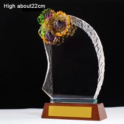 Troféu De Cristal Personalizado, Medalha De Vidros, Cartão De Autorização Criativa High-end, Comenda Lembrança, Prêmio De Empresa - Image 6